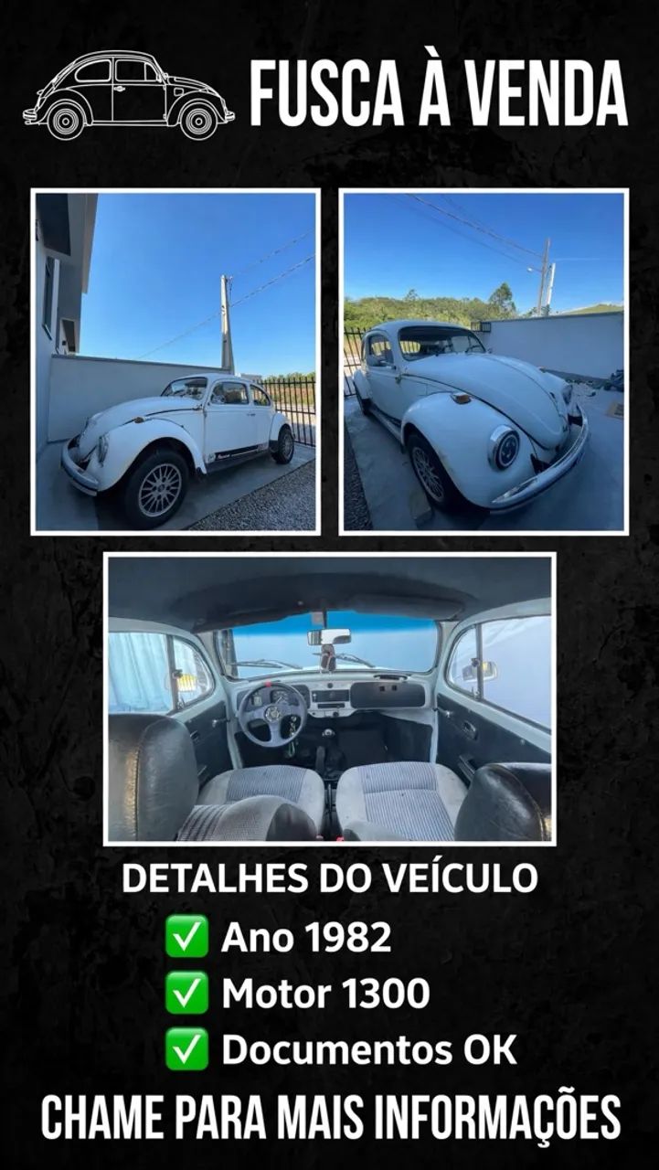 Volkswagen Fusca 1300 1982