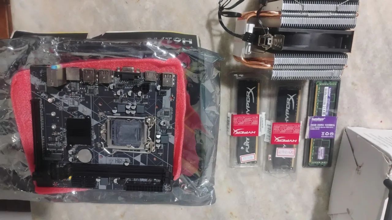 Kit placa mãe memórias e cooler - Foto 2