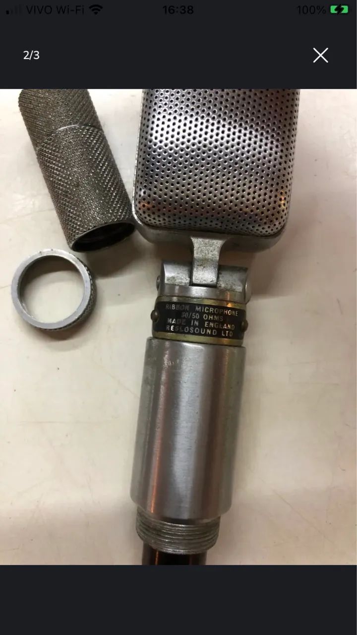 Microfone Reslo Ribbon 30/50 ohms - Foto 2