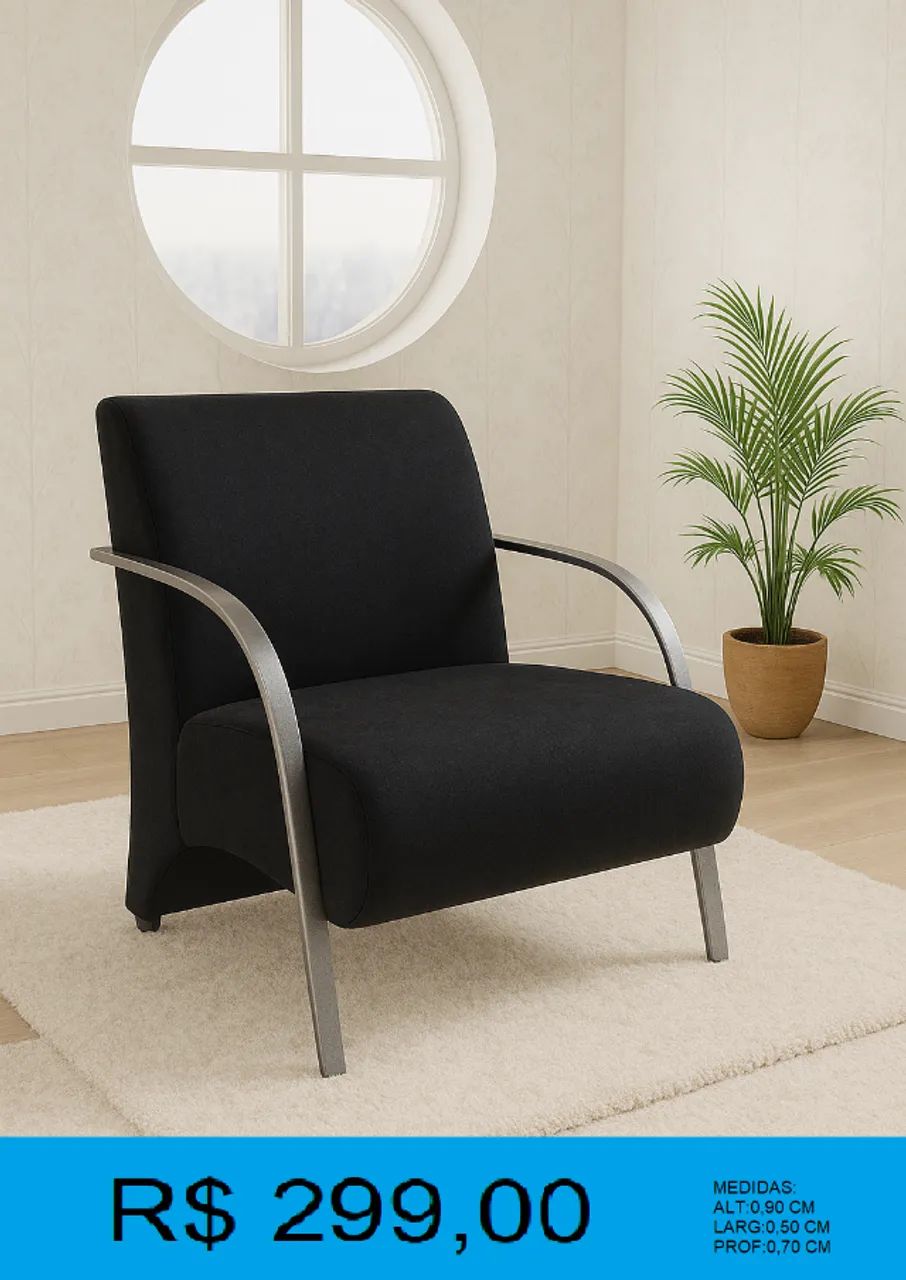 Poltrona para escritorio/chacara/comercio - compre hoje e receba em até 72 horas 