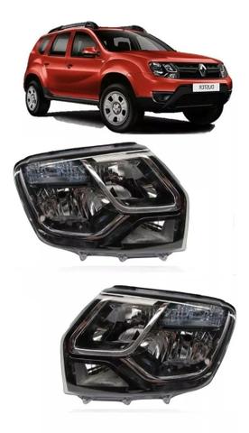 Par Farol Mascara Negra Renault Duster Oroch 2016 2017 2018