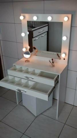 Beleza de Penteadeira Camarim 8 Luzes 2 Gavetas - Foto 3