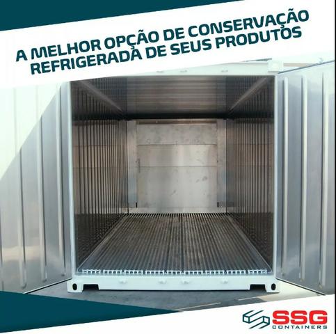 Container Frigorífico 40 pés Refrigerado Câmara Fria 12 metros Conteiner usado aço inox - Foto 6