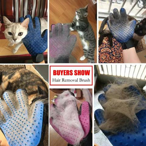 Luva Escova Nano Magnetica tira Pelos dos Pets Cães e Gatos - Foto 3