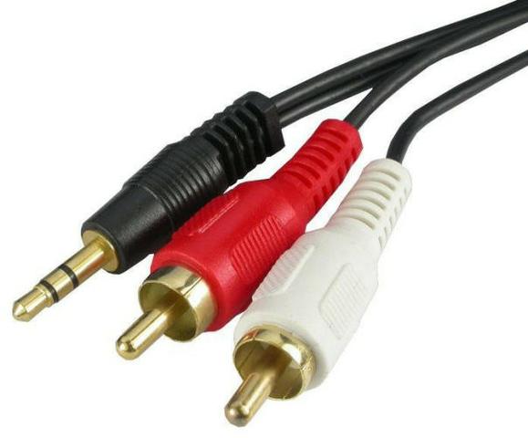 Cabo de Áudio Auxiliar P2 Macho Para 2 Rca LE-1008-1 Lelong 1,5 Metro - Foto 4