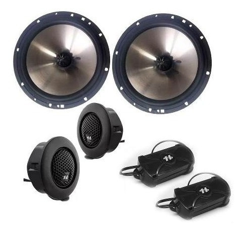 Kit 2 Vias Hurricane 6 Pol Q Qr 160wrms Alto Falante Tweeter