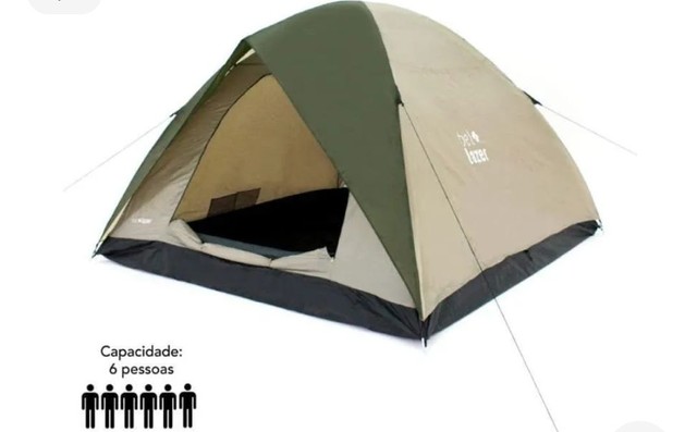 Barraca de camping para 6 pessoas