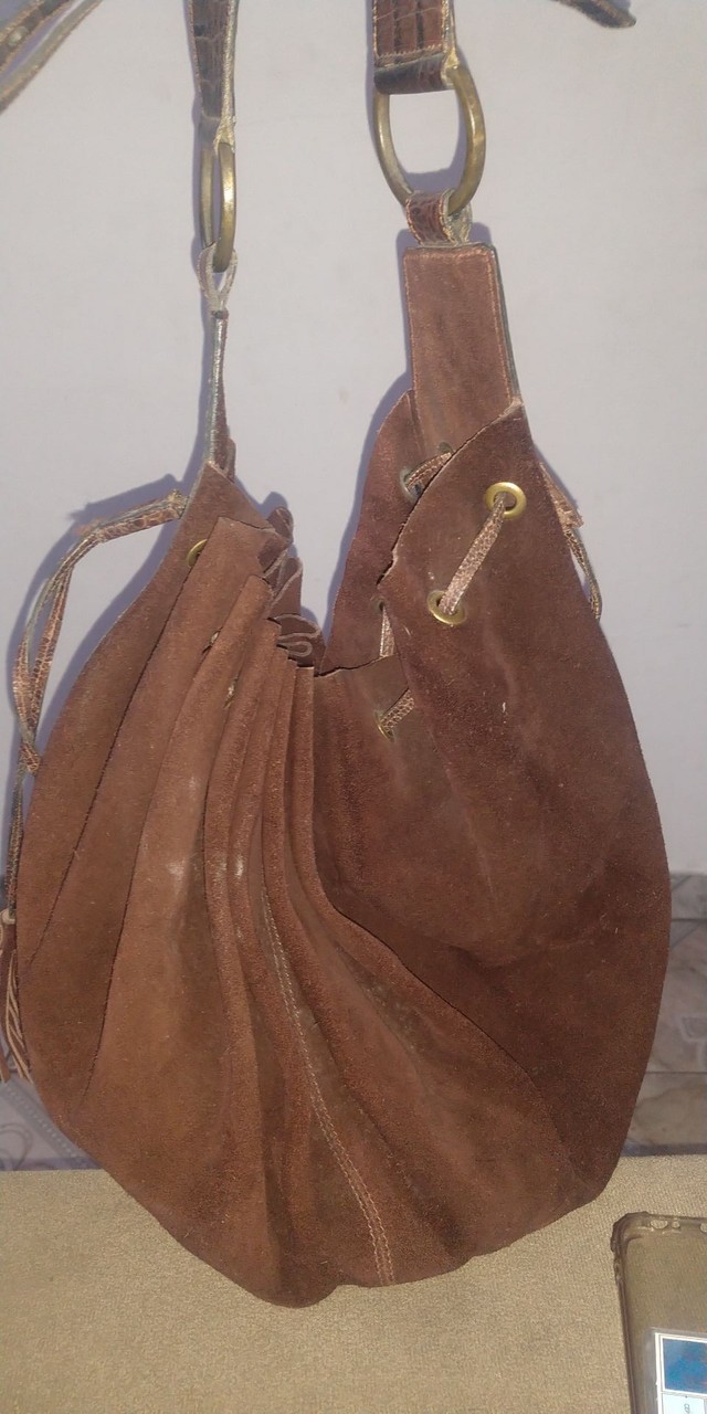 Bolsa marrom estilo saco