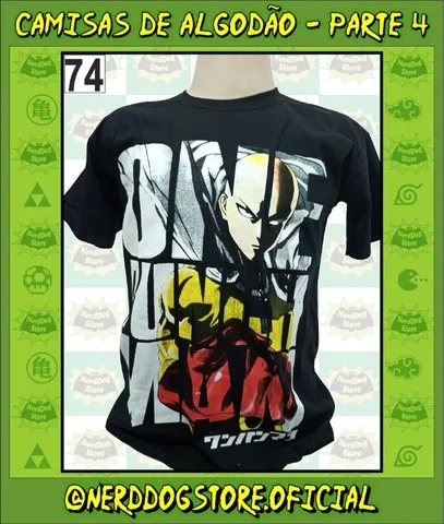 Camisa Saitama - One Punch Man Boros Genos Silver Fang Garou Hero Power - NerdDog Store