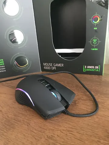 01 02 015 Mouse para jogos DPI ajustável, mouse para jogos com fio, estável  confiável para jogos em casa e escritório