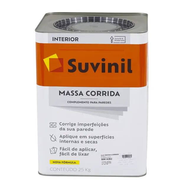 Massa Corrida Lata 25kg Suvinil 