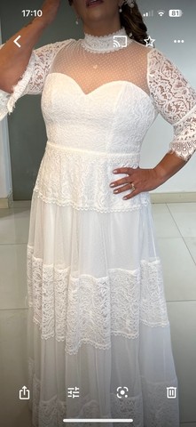Vestido de Noiva Doce Maria Off-White - Único e Impecável! - Foto 4