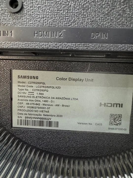 Monitor Curvo 27 Samsung ! Muito Novo, praticamente sem uso ! - Foto 3