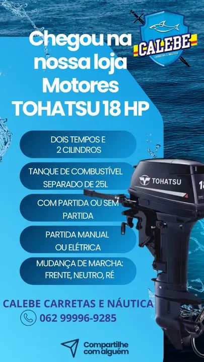 Motor Pronta entrega Tohatsu 18HP