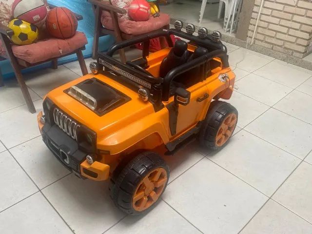 Jeep Elétrico Wrangler R/c Laranja 12v - Bandeirante - Foto 4