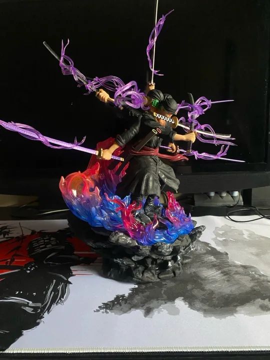 One Piece Zoro Action Figure Estilo 9 Espadas - Foto 4