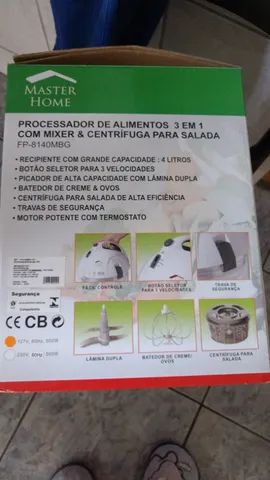 ? Processador de Alimentos Com Mixer e Centrífuga Para Salada [novo] - Foto 2