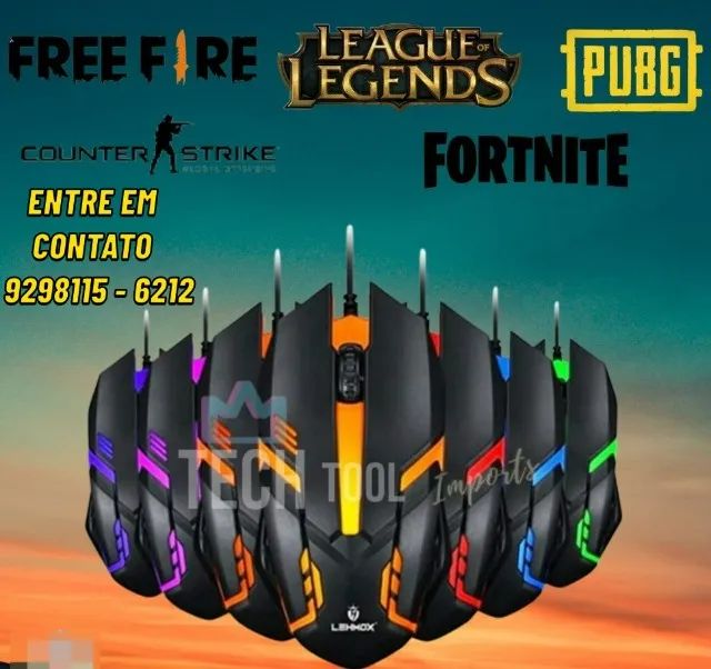 Mouse Com Fio Lehmox- Entregas 9h as 22h