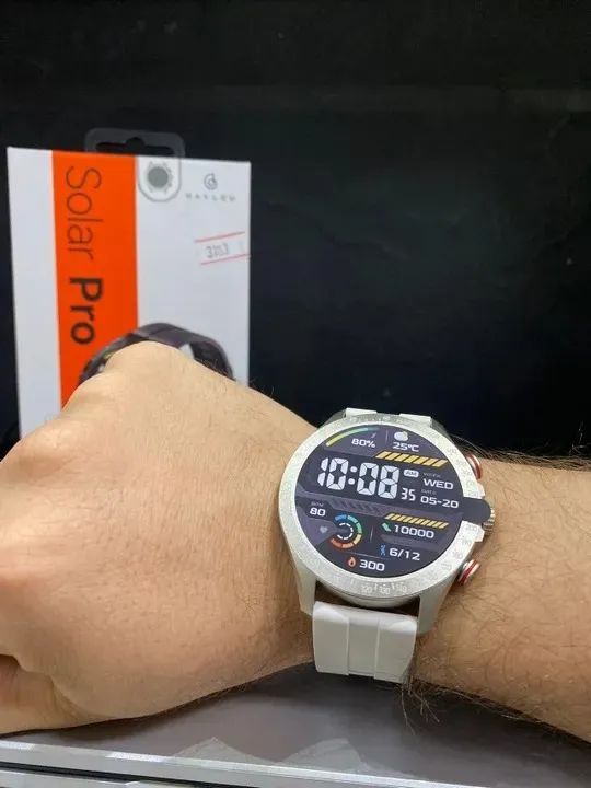Relogio Smartwatch Haylou Solar Pro Tela 1,43" Chamada Bluetooth Loja Coimbra Computadores - Foto 4