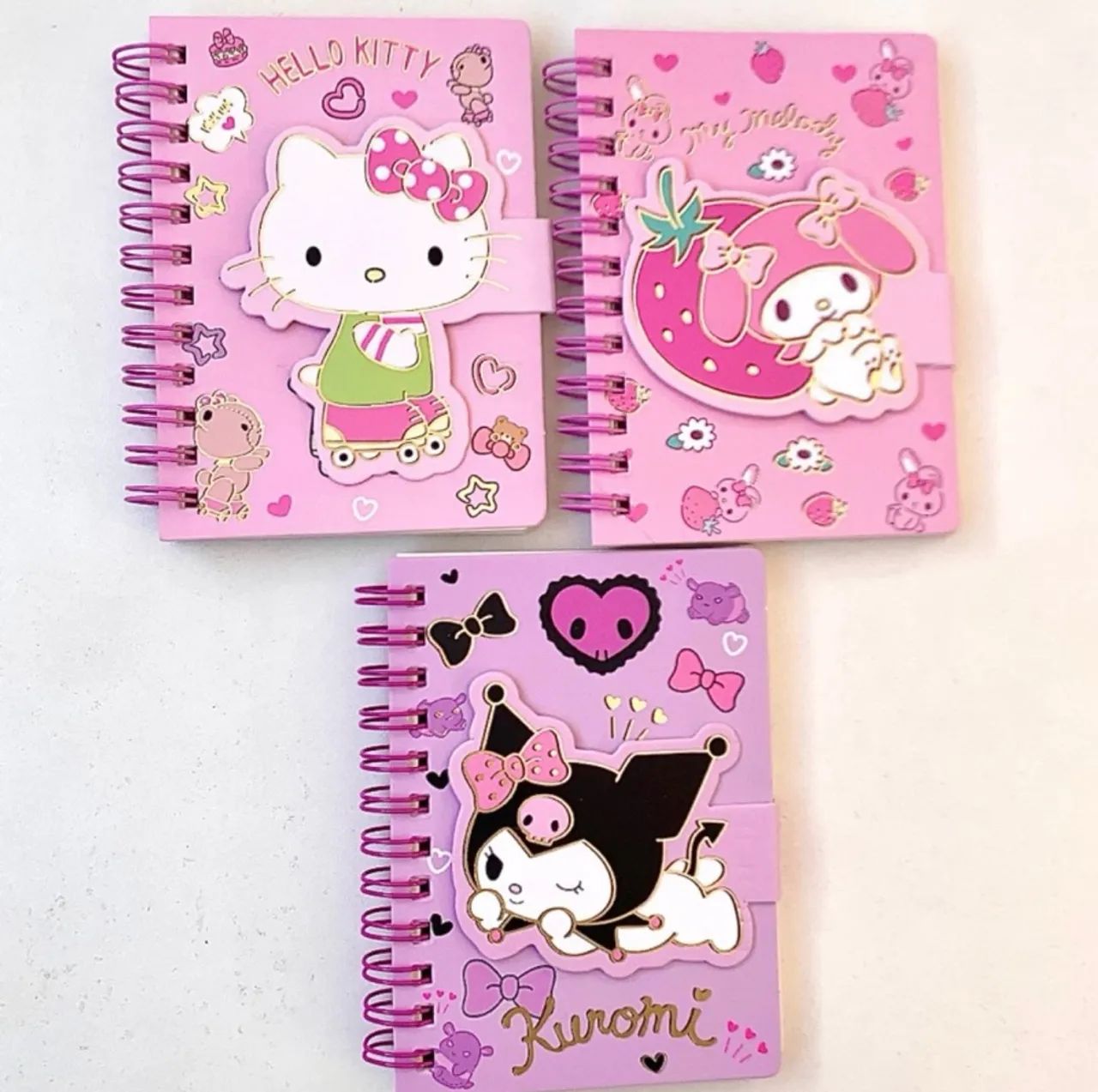 Cadernetas Hello Kitty, My Melody e Kuromi - Foto 4