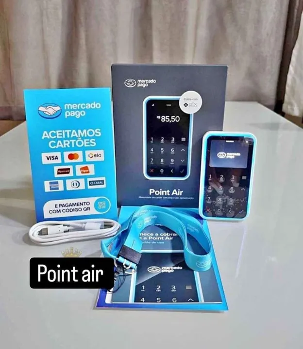 Máquina de Cartão S/Aluguel - POINT AIR LED 4G C/ NFC