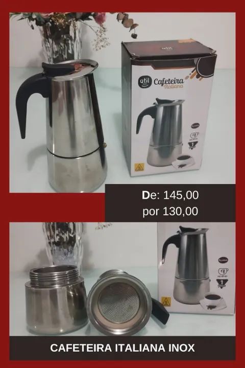Cafeteira Italiana Aço inox