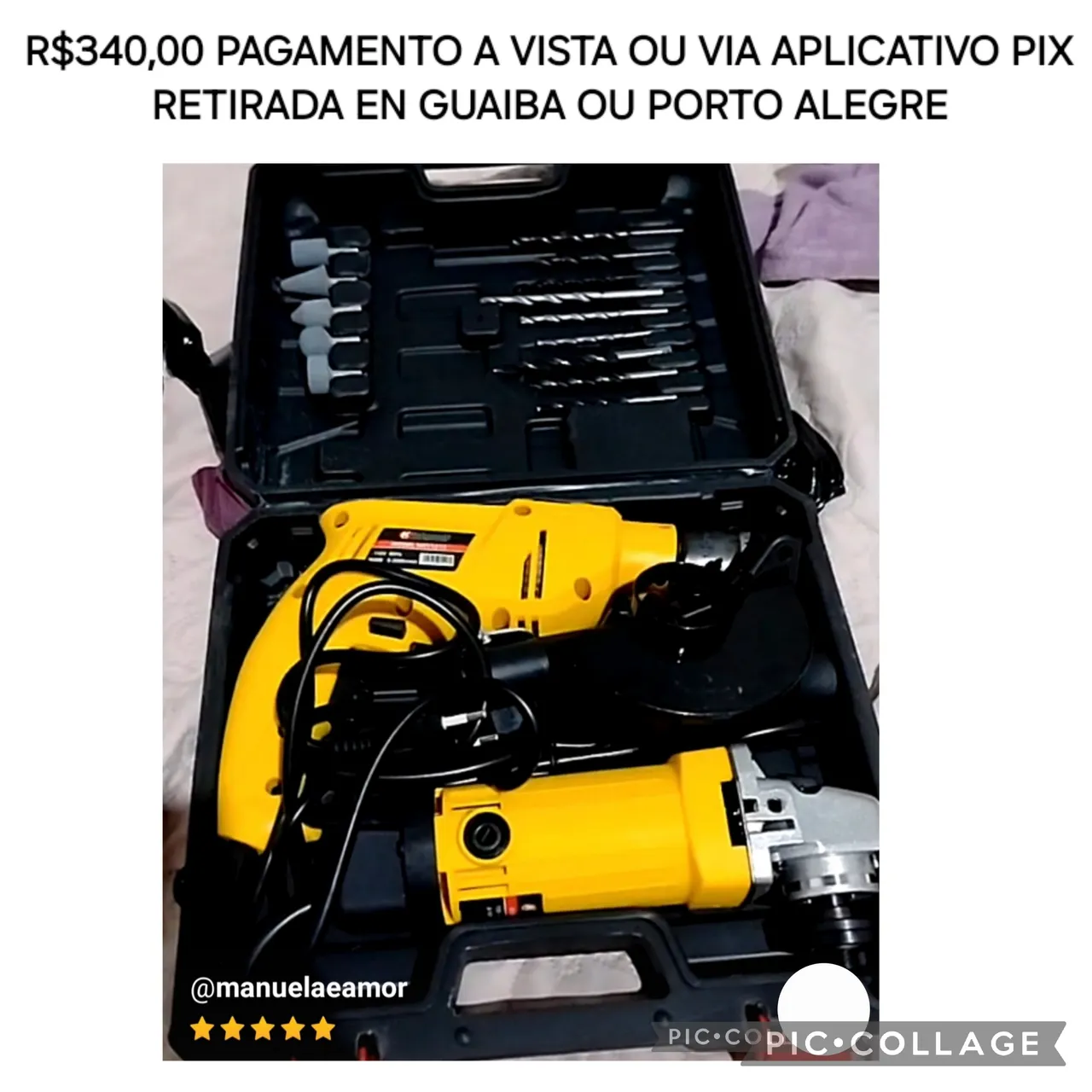 Kit Furadeira + Esmerilhadeira Lixadeira 800W Novas(Retirada en Guaiba ou Porto Alegre)