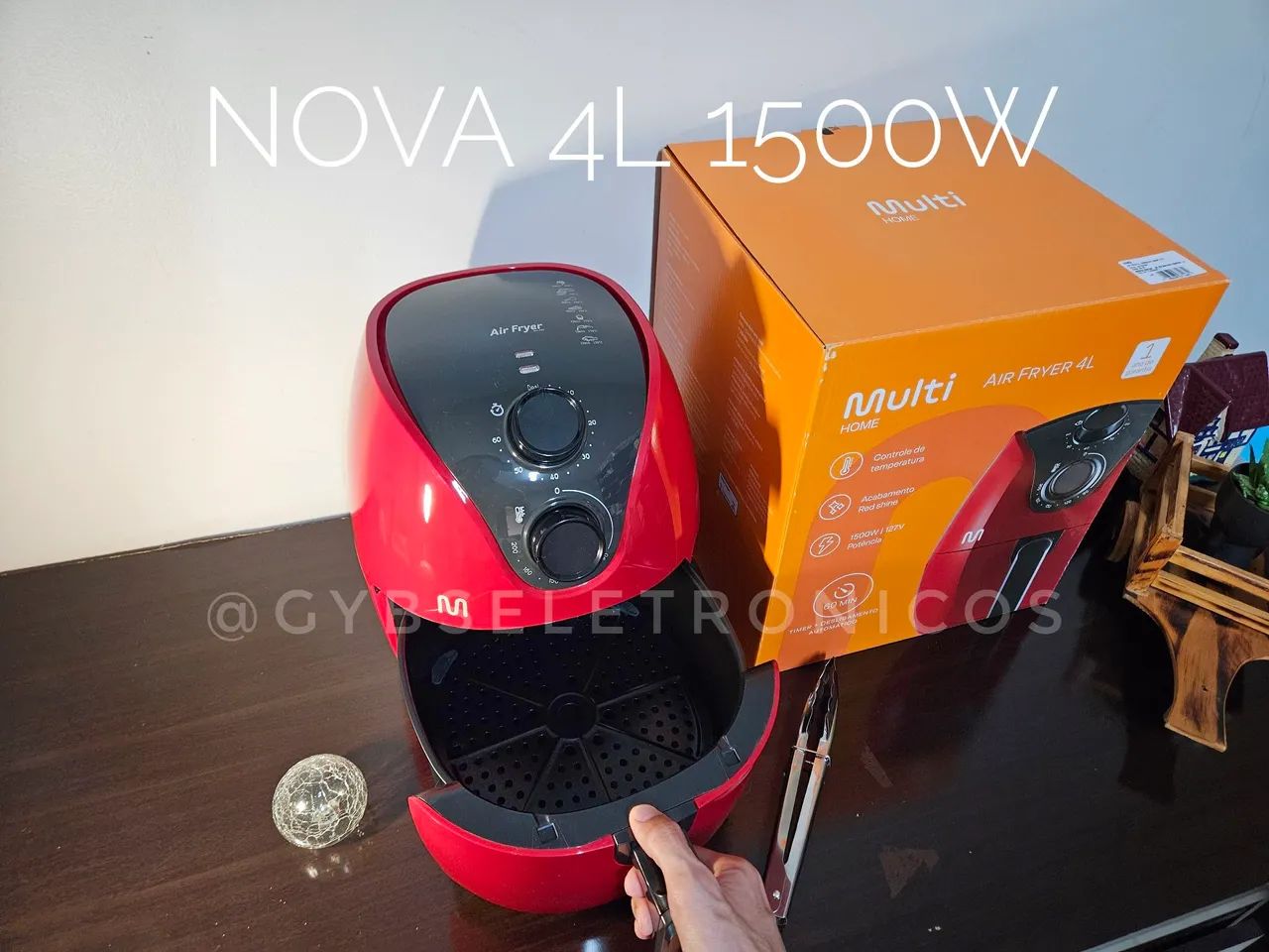 Air Fryer 4L Multi Home 1500W 127V nova! Fritadeira Elétrica air fry airfryer  - Foto 2