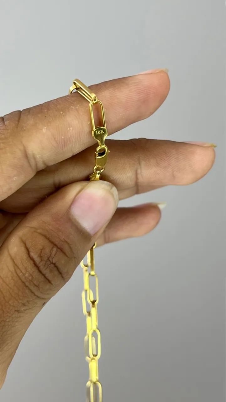 COLAR DE OURO CRUCIFIXO MACIÇO - 10G 18k750 - Foto 2
