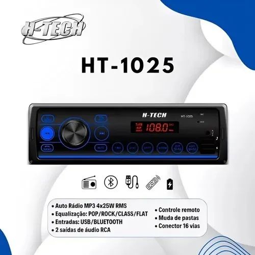 Aparelho de Som Veicular com Bluetooth, Rádio, USB e Micro SD - Foto 2