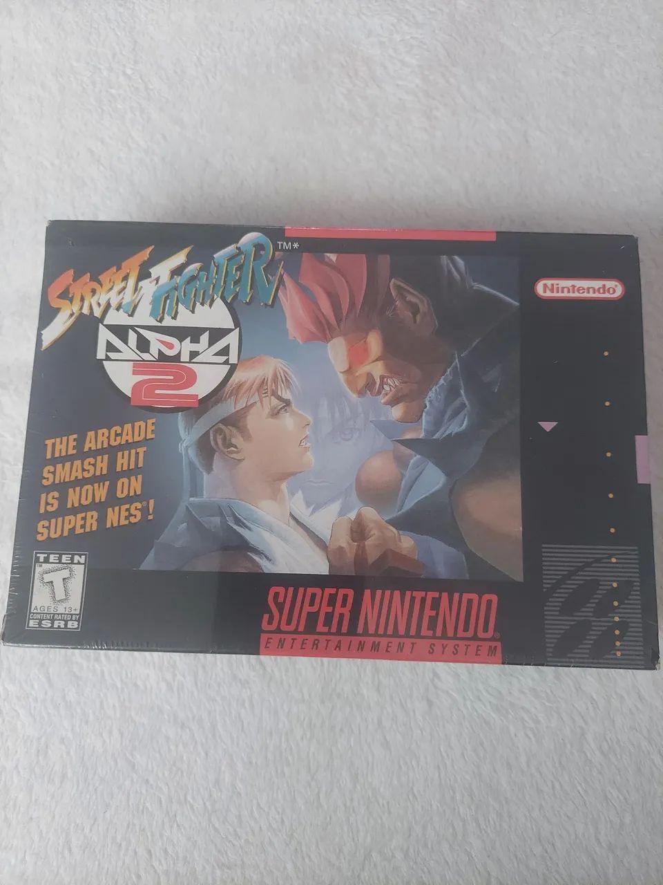 SS★STREET FIGHTER ALPHA 2 海外版 Fita Super Nintendo Street Fighter alpha 2 snes Lacrada - Jogos de
