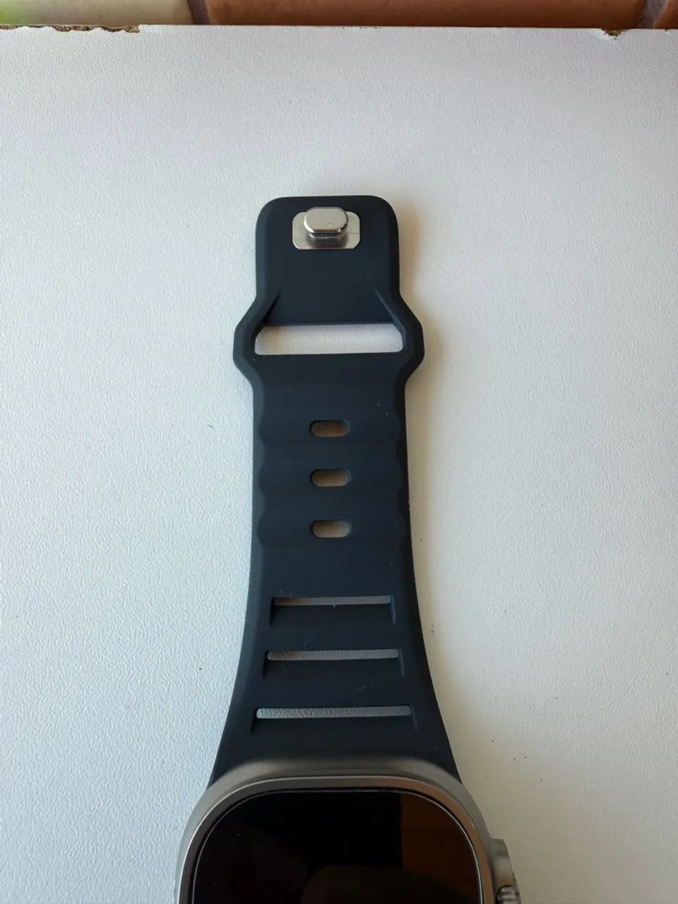 Pulseira Apple Watch Ultra  de Silicone Alta Resistência Preta - Foto 5