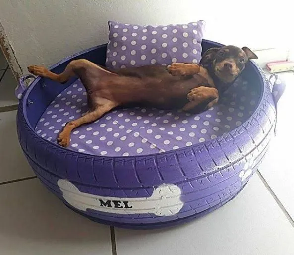 Cama Pet Confortável e Estilosa pronta de pneu