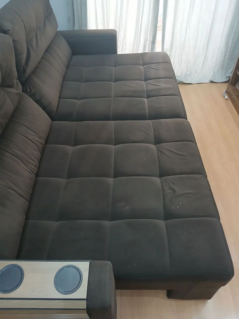 Sofá Retrátil e Reclináveis 4 Lugares Marrom - Foto 4