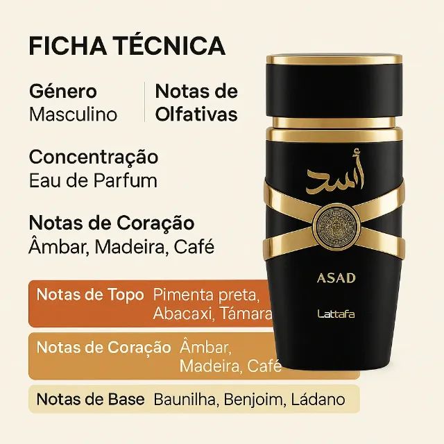 Perfume Asad Lattafa Original 100ml - Foto 2