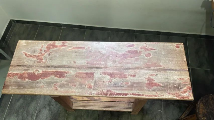 Mesa rústica de madeira maciça - Foto 2