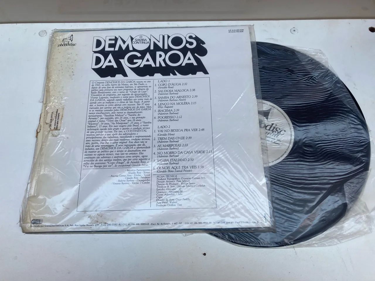 Disco de Vinil - Demônios da Garoa - O Samba Continua - Foto 2