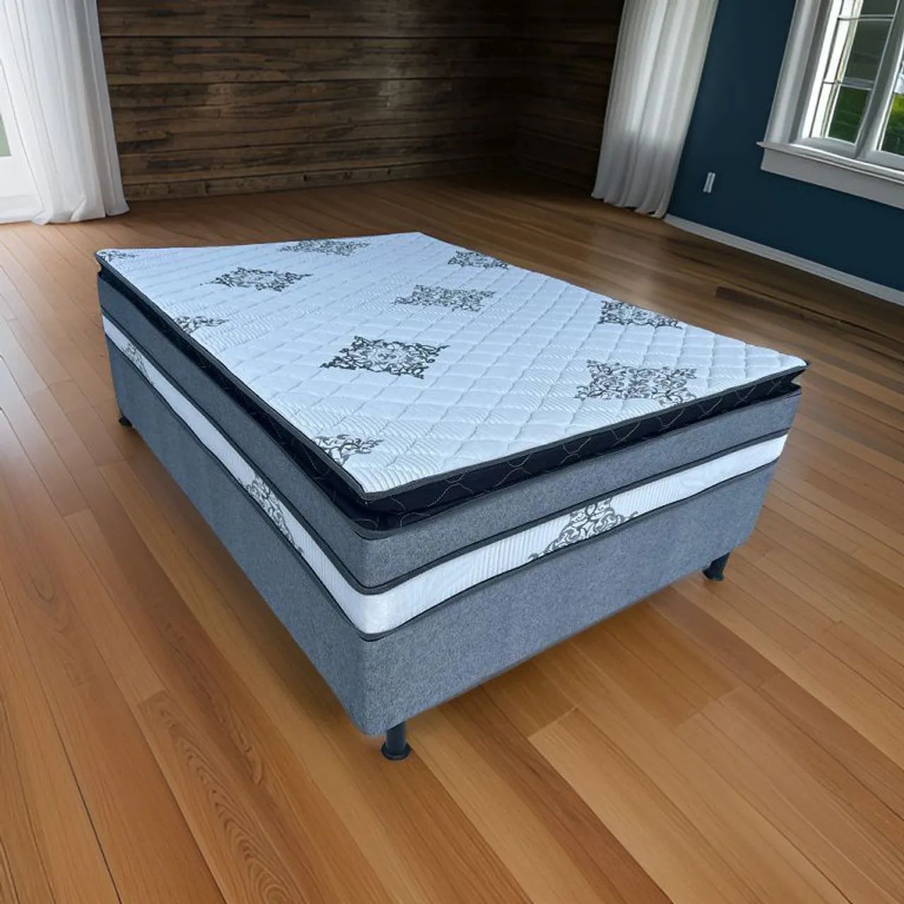 Cama Box Casal 5 cm espuma + colchão D 20 - Foto 4