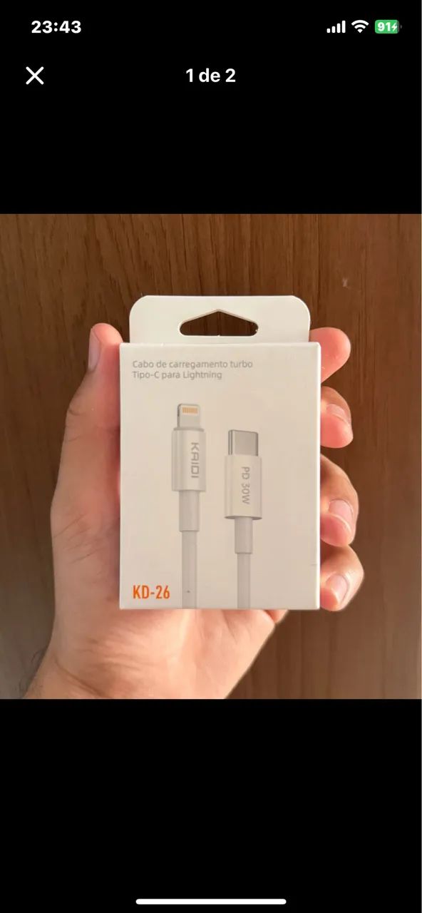 Cabo para iPhone tipo c original kaidi