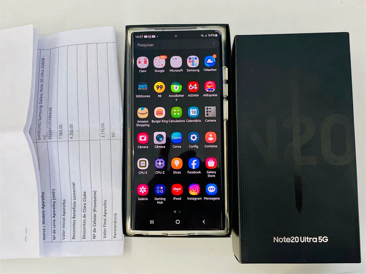 Samsung Note 20 Ultra 5G 12 RAM/256GB