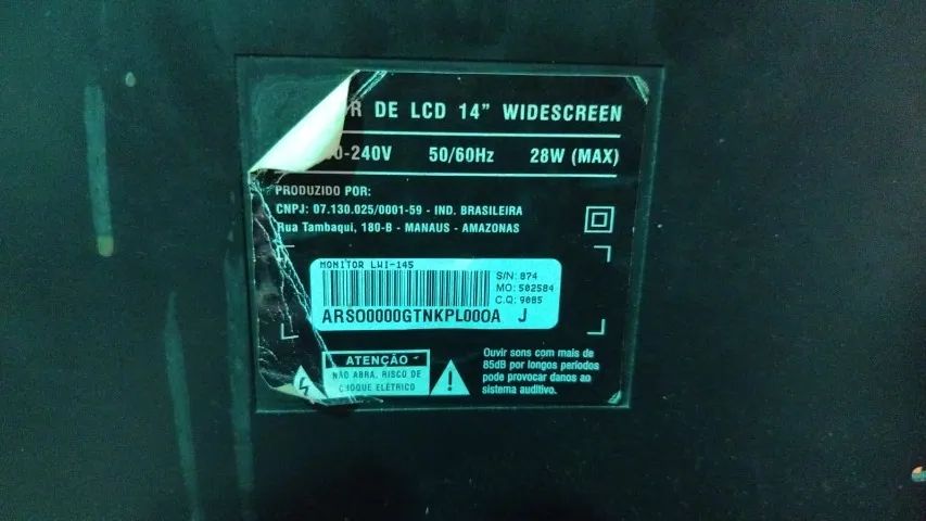 Monitor Cce Wide Lwi-145 Lcd 14 Preto - Foto 3