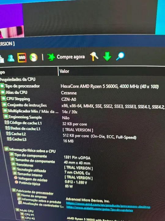 Processador AMD Ryzen 5 5600G - Foto 2