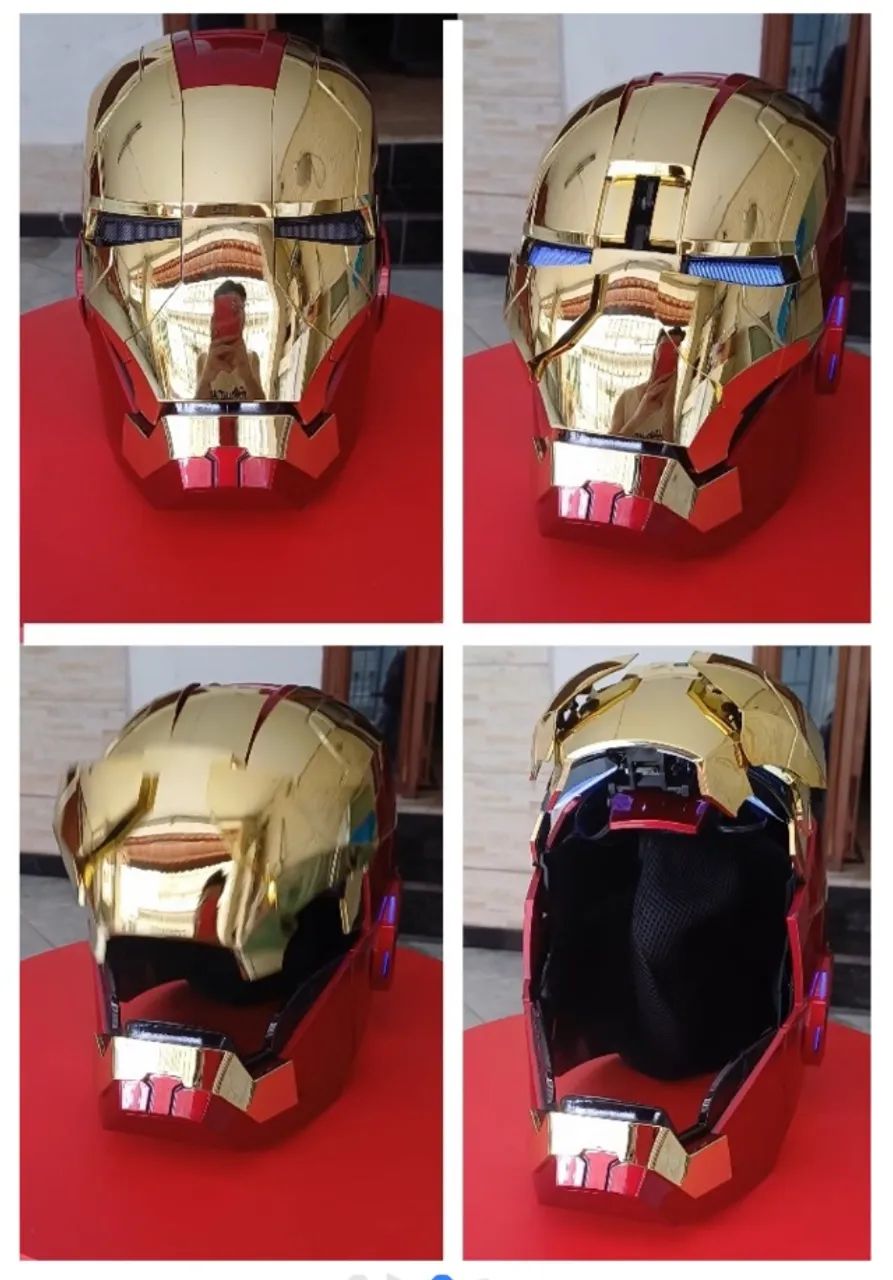 Capacete elétrico homem de ferro com comando de voz - Foto 3