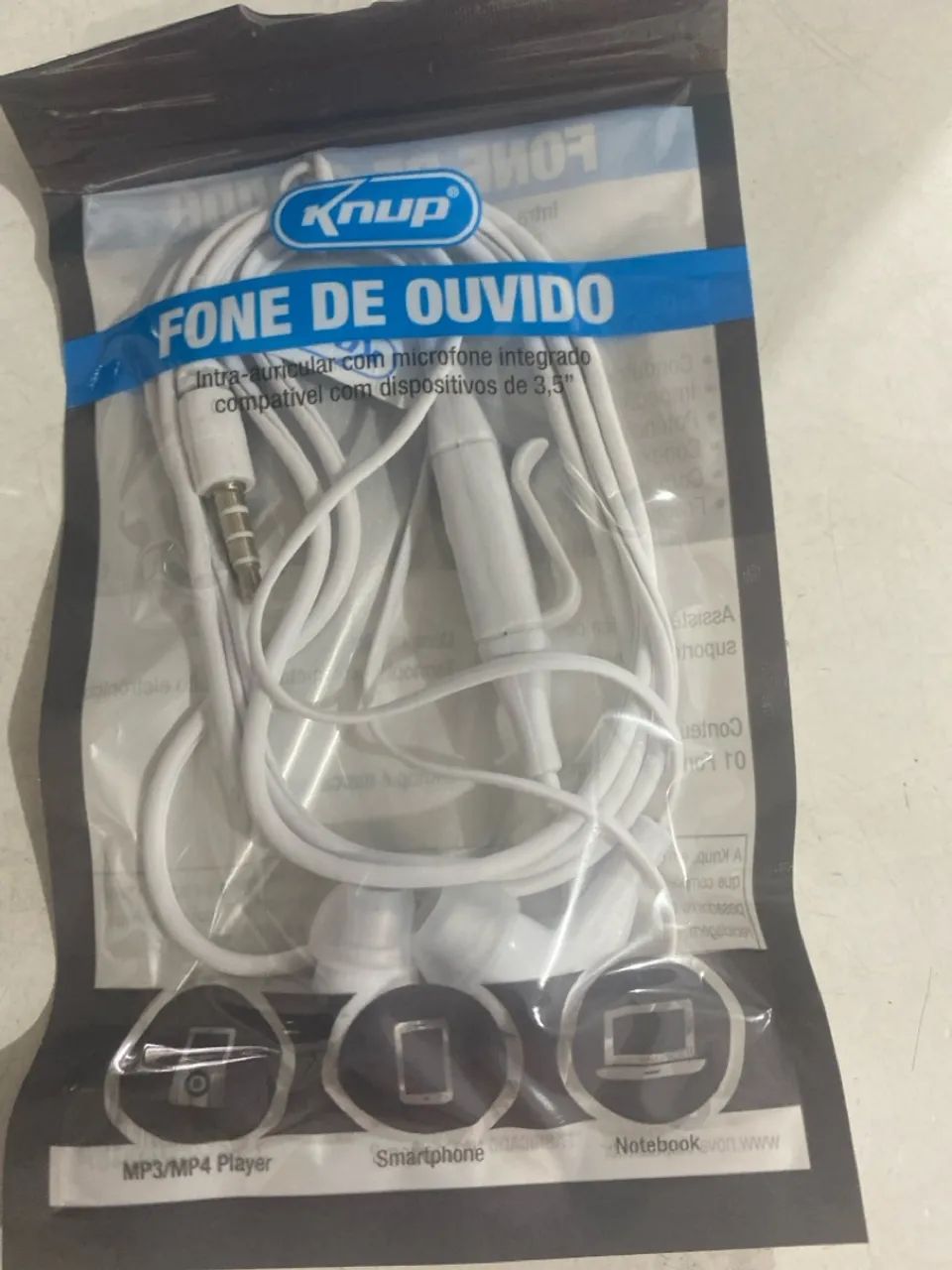 5 Fones de Ouvido com Microfone Knup