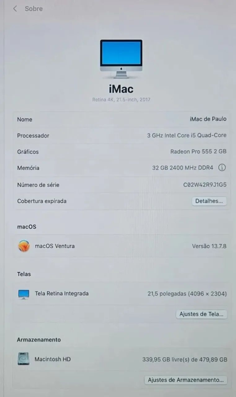 iMac 21,5" Retina 4K (2017) | 32 GB RAM | Excelente Estado - Foto 2