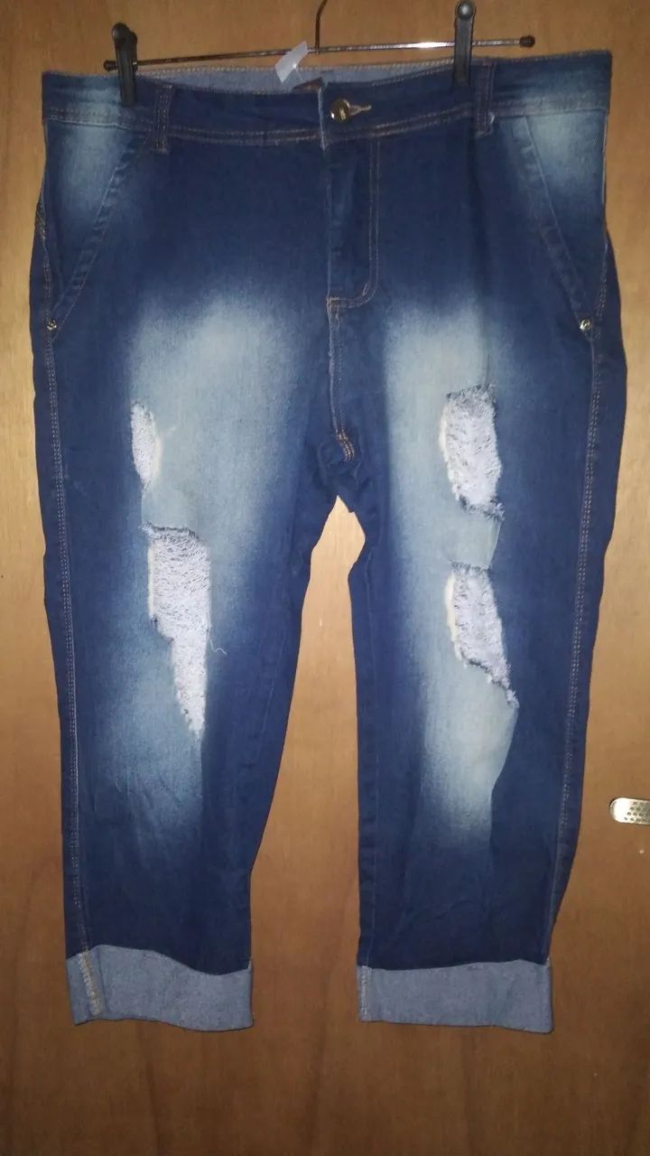 Calça Jeans Destroyed Feminina