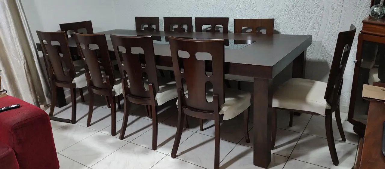 Mesa de jantar com 10 cadeiras65581380955521121