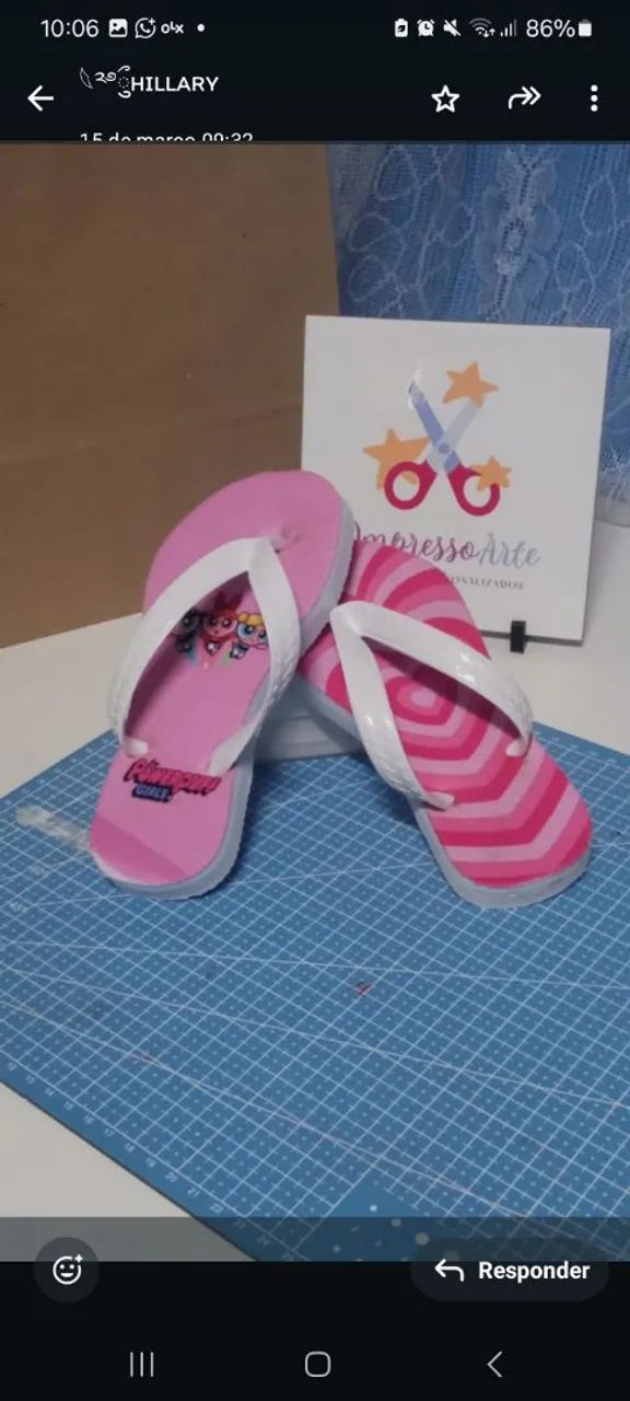 Chinelos personalizados - Tamanho variados 