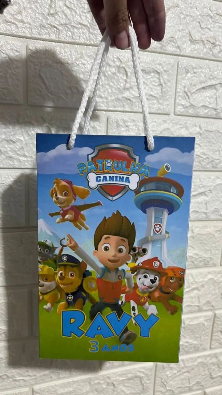 Sacola de Presente Patrulha Canina  - Foto 2