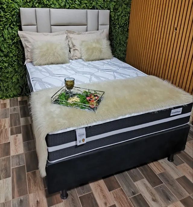 Cama Box Casal Smart Milano 138x188x25cm Plumatex Fazemos entrega Novo - Foto 4
